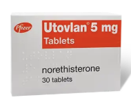 Utovlan norethisterone 5mg packaging